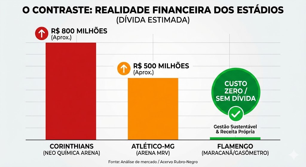 "Dívida estádio Corinthians vs Flamengo"