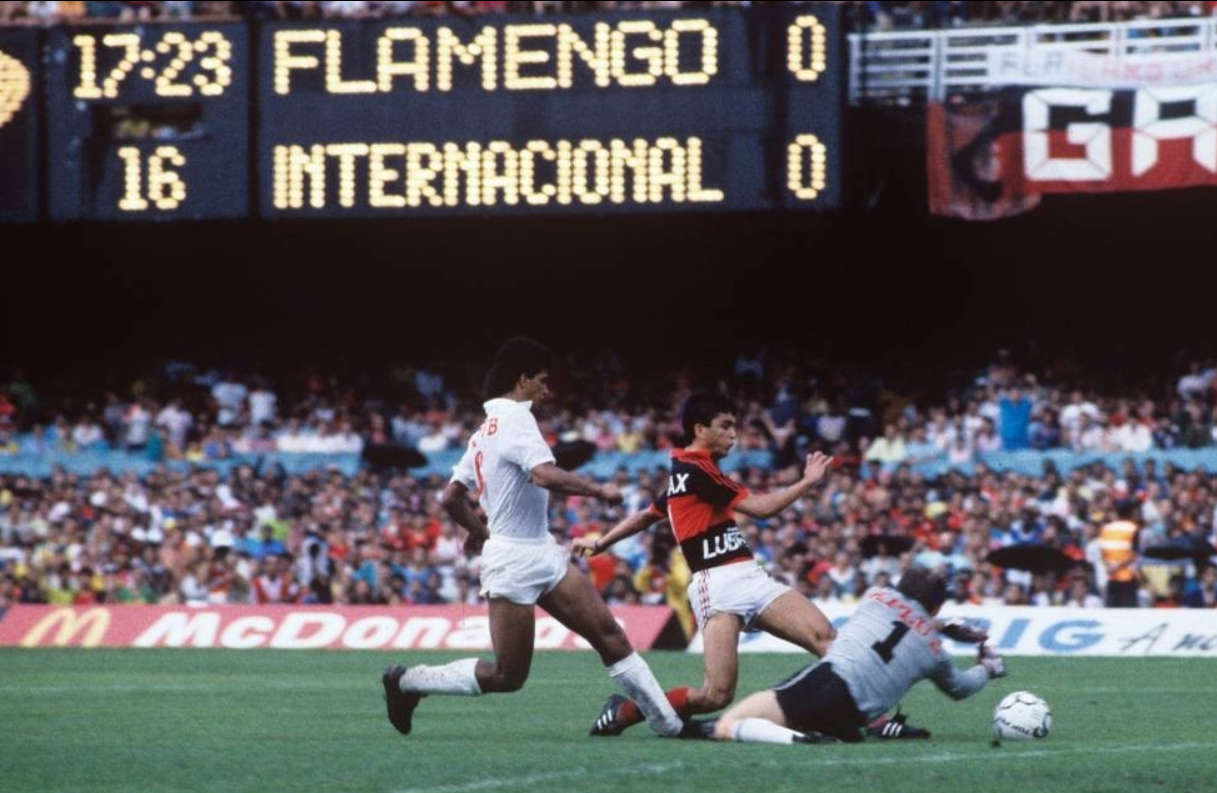 Bebto faz o gol do titulo da copa união em 1987